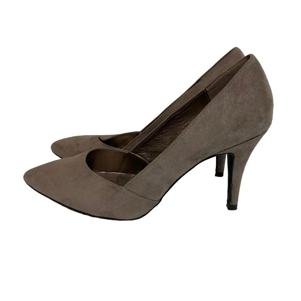 Moda Spana Faux Suede High Heel Shoes Women’s Size 8.5 M Brown